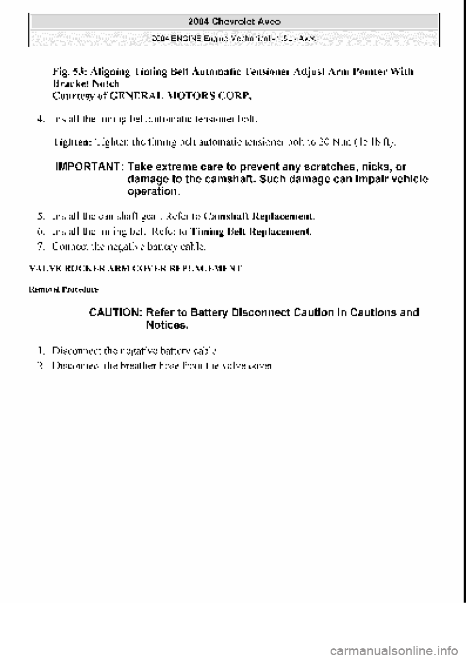 CHEVROLET AVEO 2002 Service Repair Manual CHEVROLET AVEO 2002 Service Repair Manual
