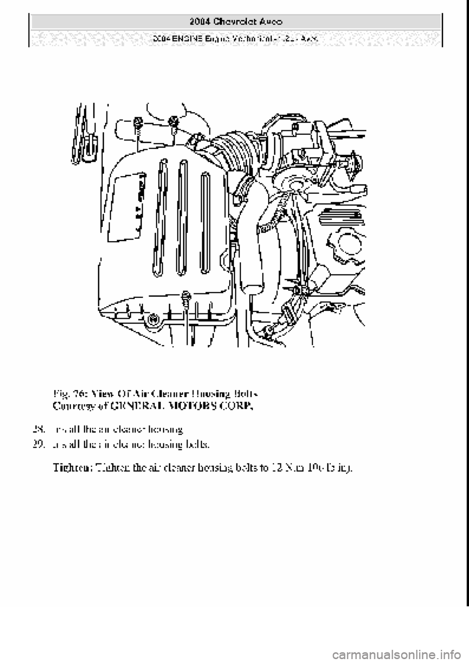 CHEVROLET AVEO 2002 Service Owners Manual CHEVROLET AVEO 2002 Service Owners Manual