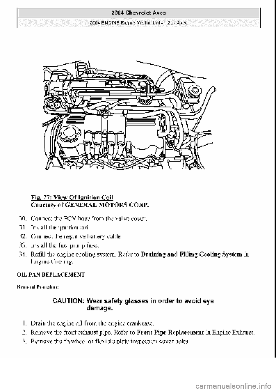 CHEVROLET AVEO 2002 Service Owners Manual CHEVROLET AVEO 2002 Service Owners Manual