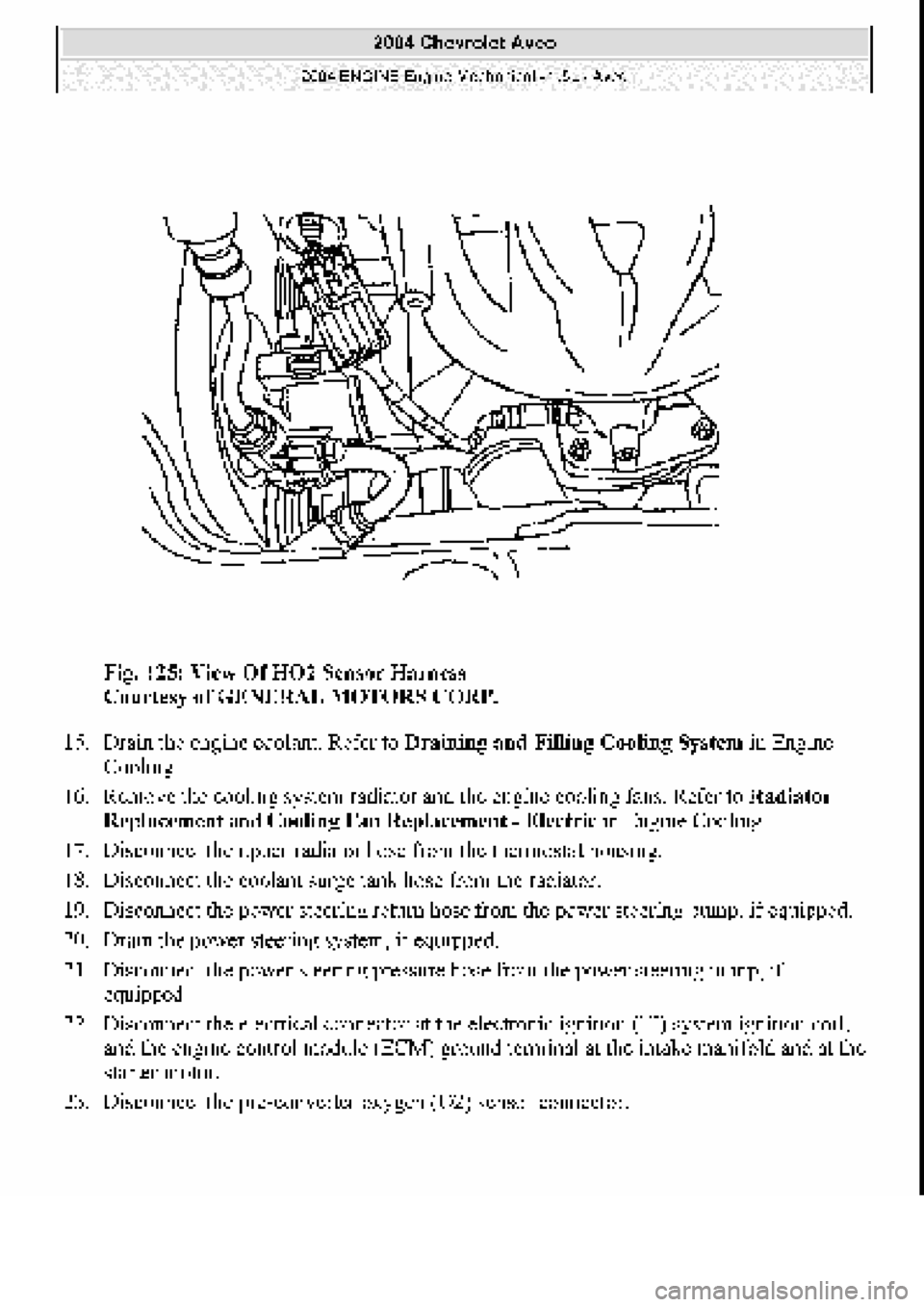 CHEVROLET AVEO 2002  Service Repair Manual 