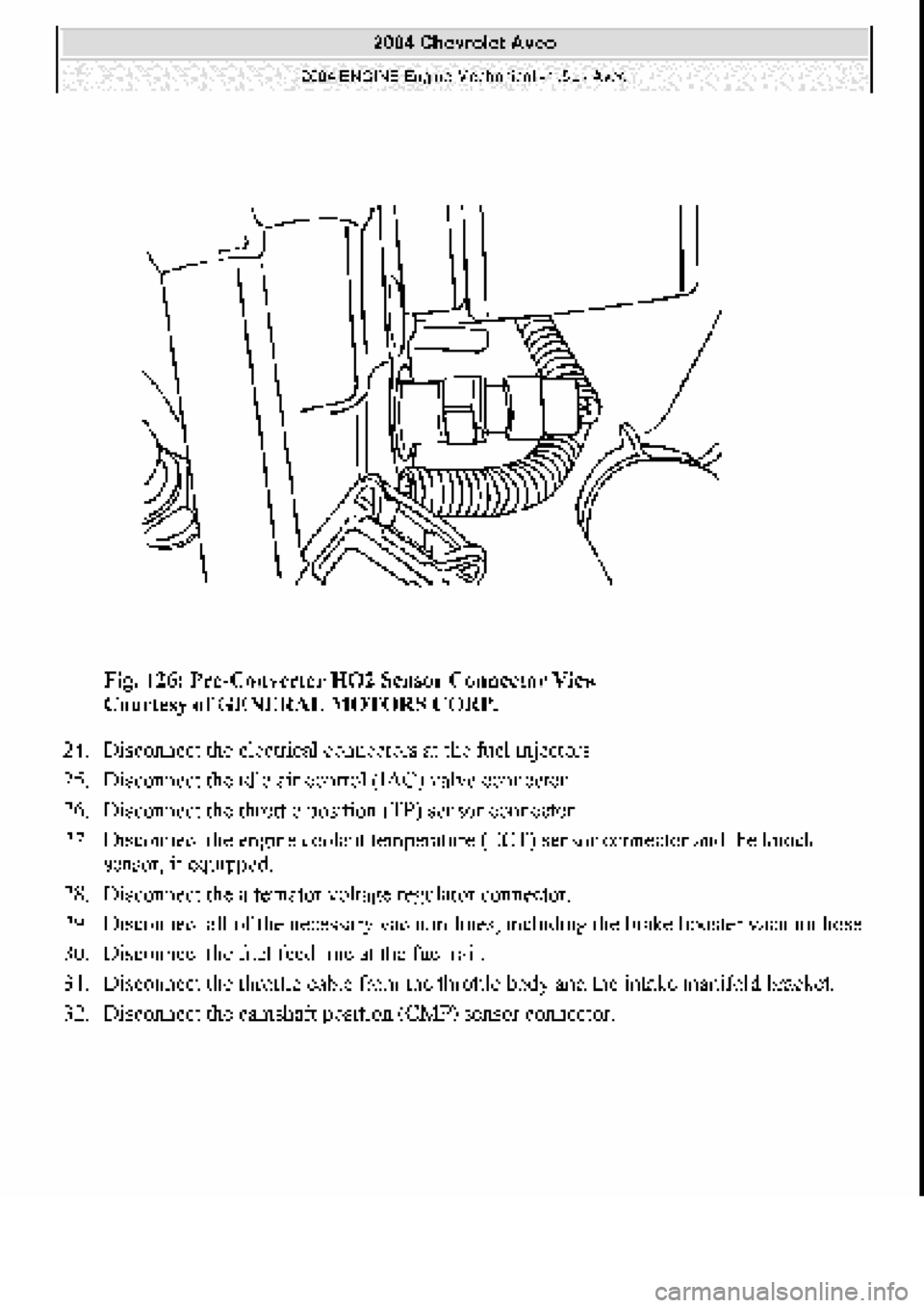 CHEVROLET AVEO 2002  Service Repair Manual 