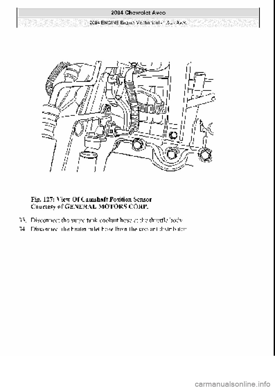 CHEVROLET AVEO 2002  Service Repair Manual 