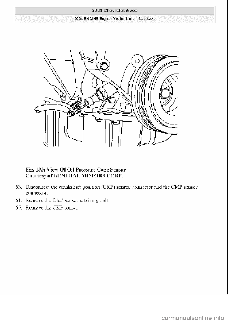 CHEVROLET AVEO 2002  Service Repair Manual 