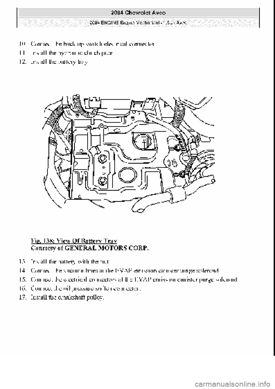 CHEVROLET AVEO 2002  Service Repair Manual 