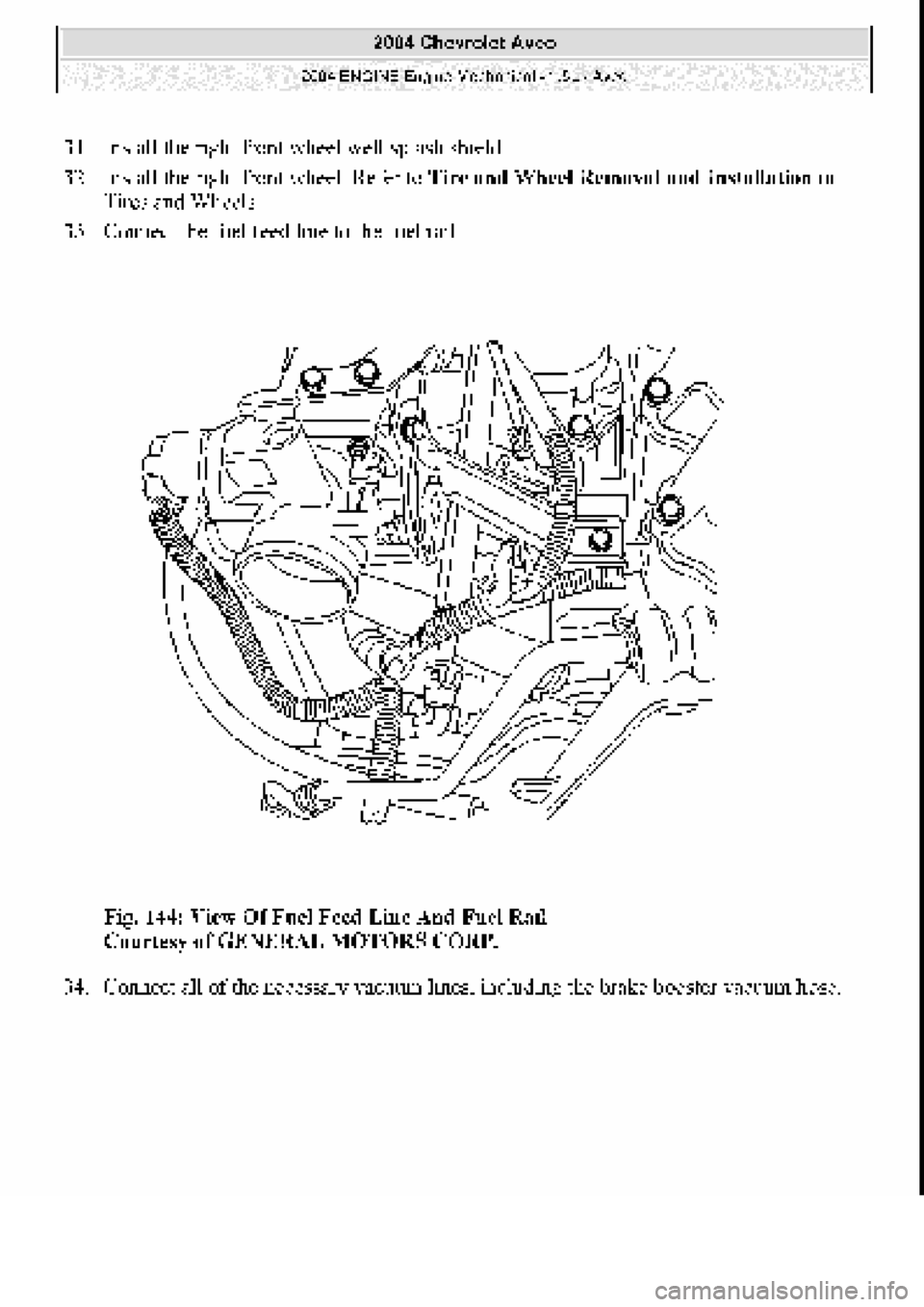 CHEVROLET AVEO 2002  Service Repair Manual 