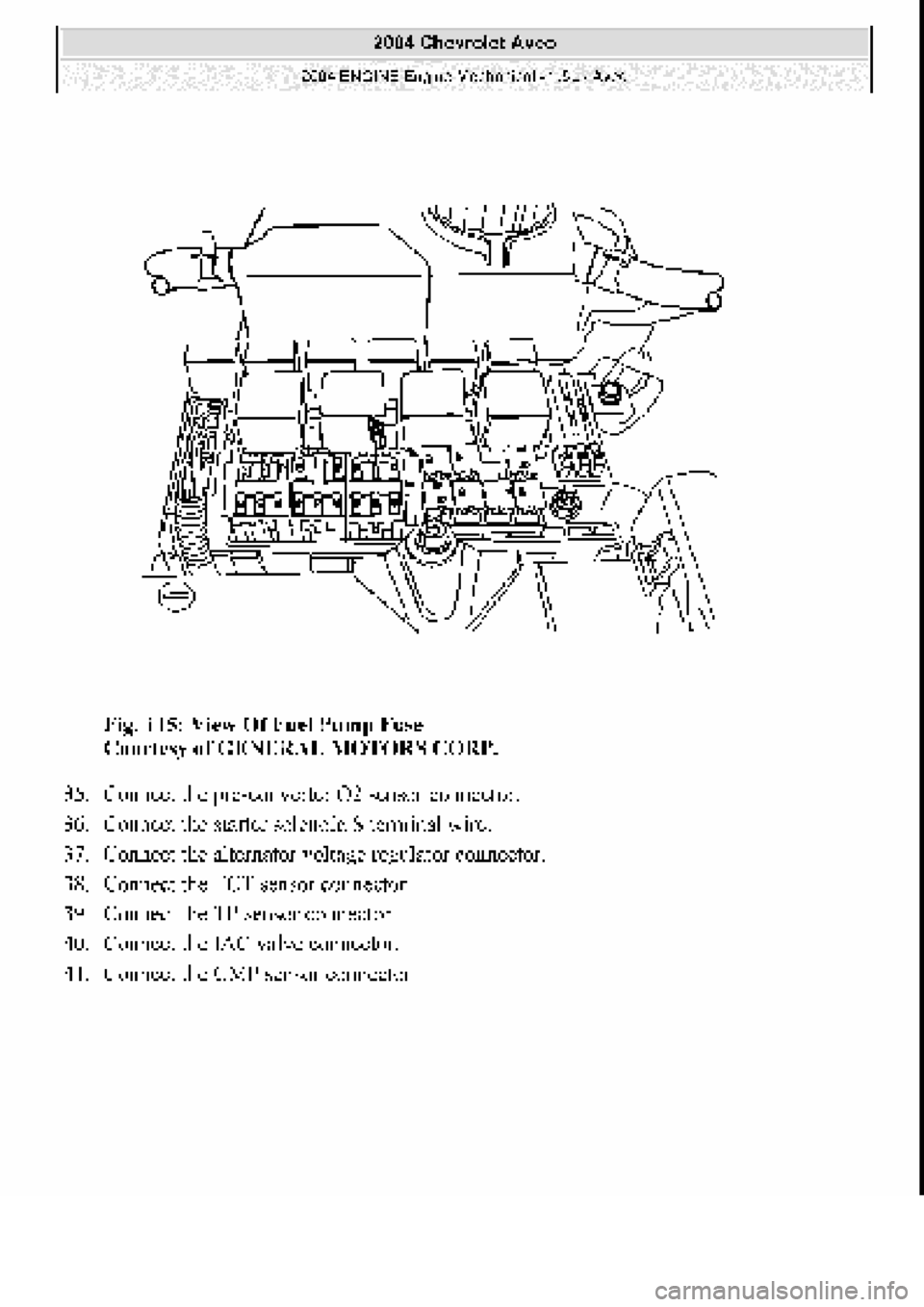 CHEVROLET AVEO 2002  Service Repair Manual 