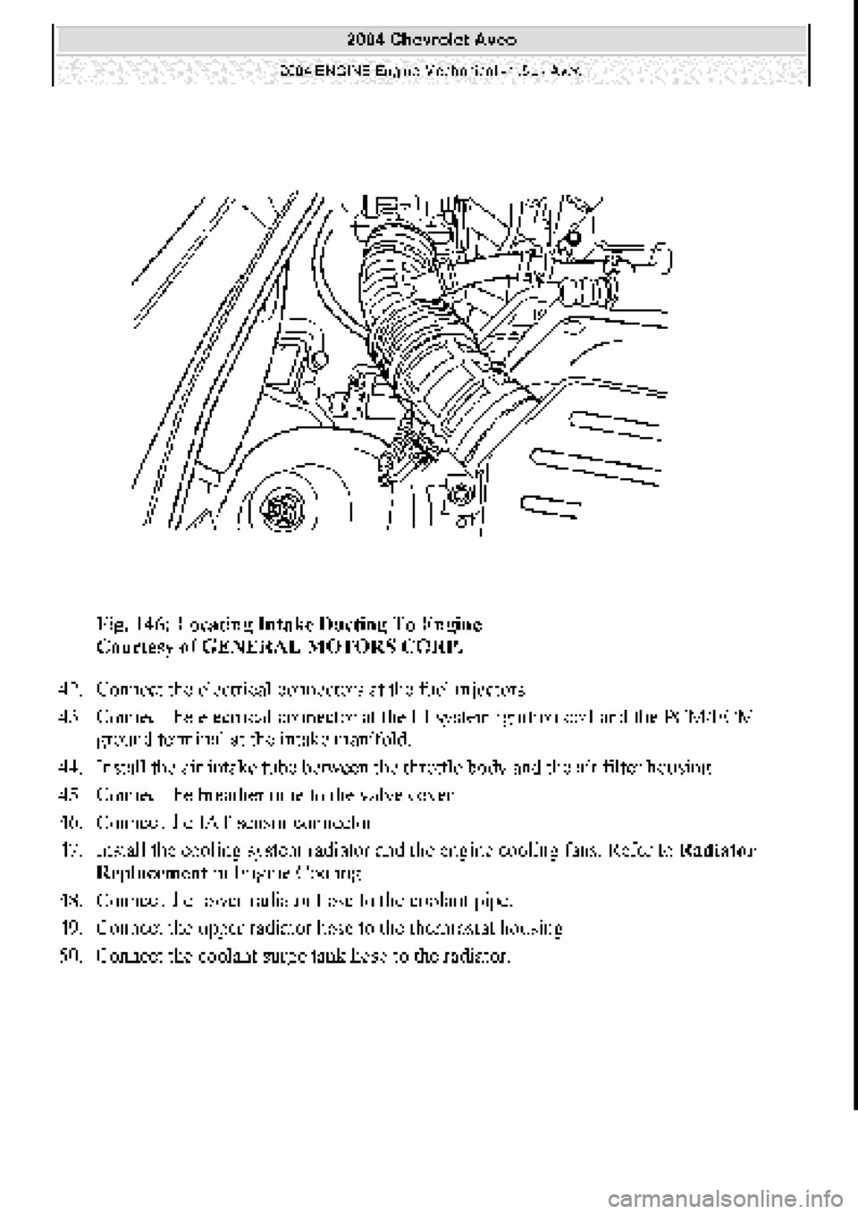 CHEVROLET AVEO 2002  Service Repair Manual 