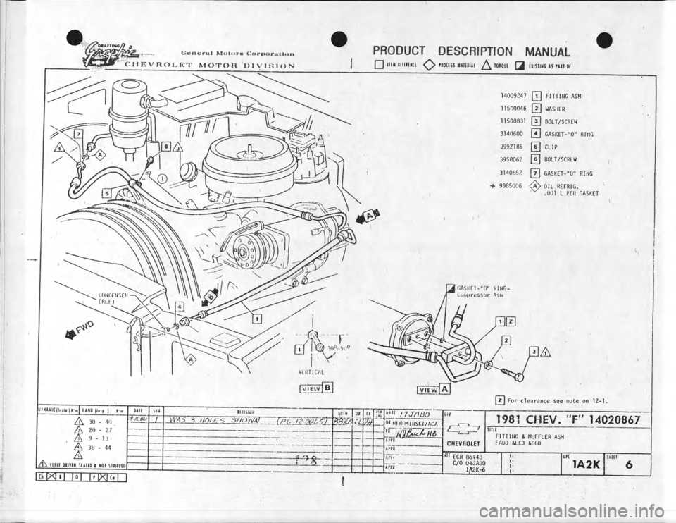 CHEVROLET CAMARO 1981 Assembly Manual CHEVROLET CAMARO 1981 Assembly Manual
