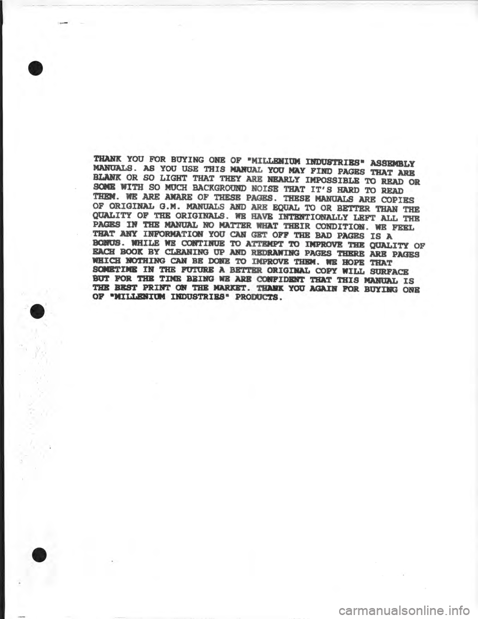 CHEVROLET CAMARO 1981 Assembly Manual CHEVROLET CAMARO 1981 Assembly Manual