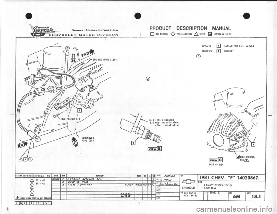CHEVROLET CAMARO 1981 Assembly Manual CHEVROLET CAMARO 1981 Assembly Manual