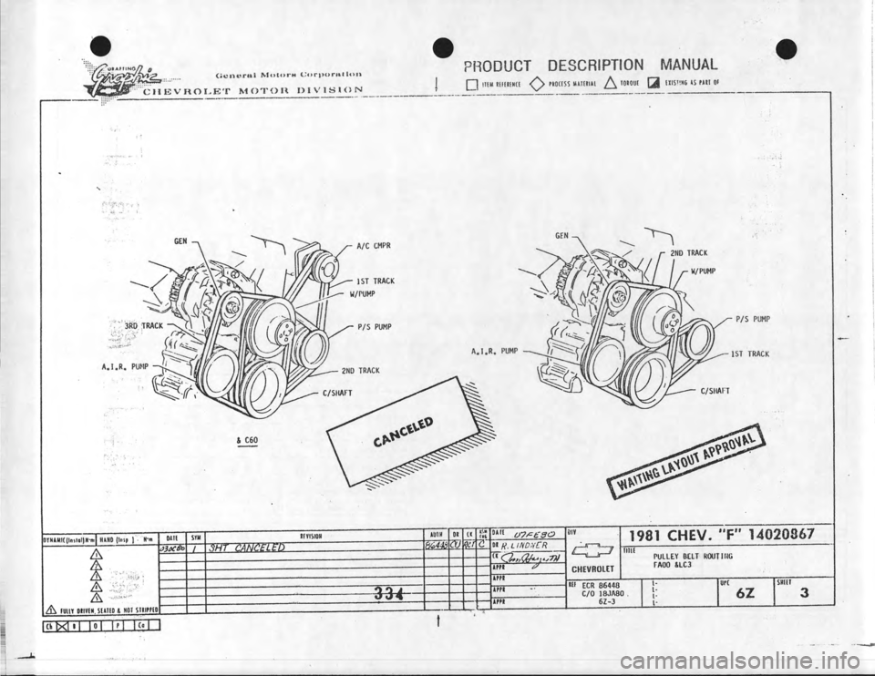CHEVROLET CAMARO 1981 Assembly Manual CHEVROLET CAMARO 1981 Assembly Manual