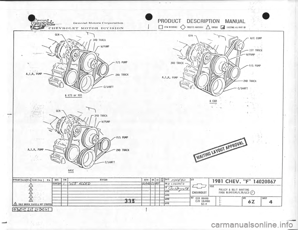 CHEVROLET CAMARO 1981 Assembly Manual CHEVROLET CAMARO 1981 Assembly Manual