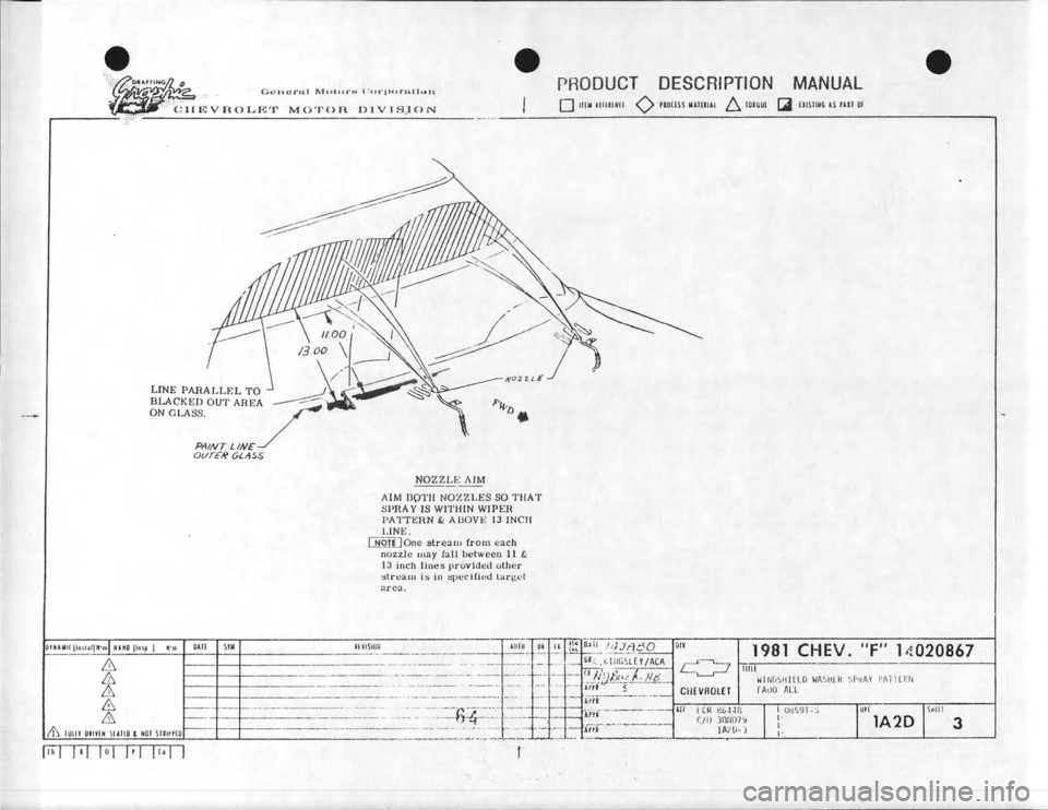 CHEVROLET CAMARO 1981 Assembly Manual CHEVROLET CAMARO 1981 Assembly Manual