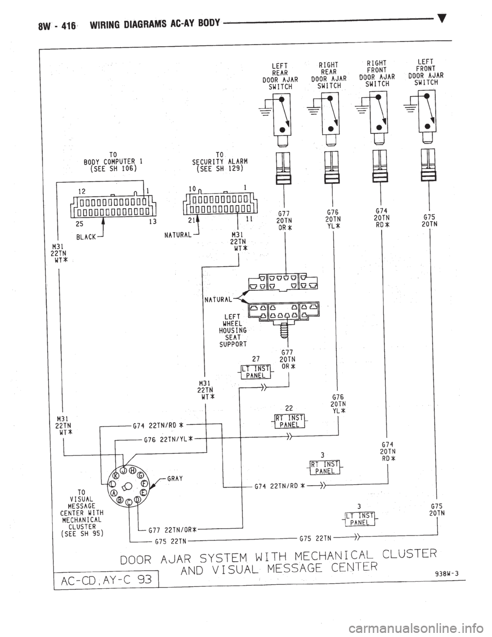 CHEVROLET DYNASTY 1993  Service Manual 