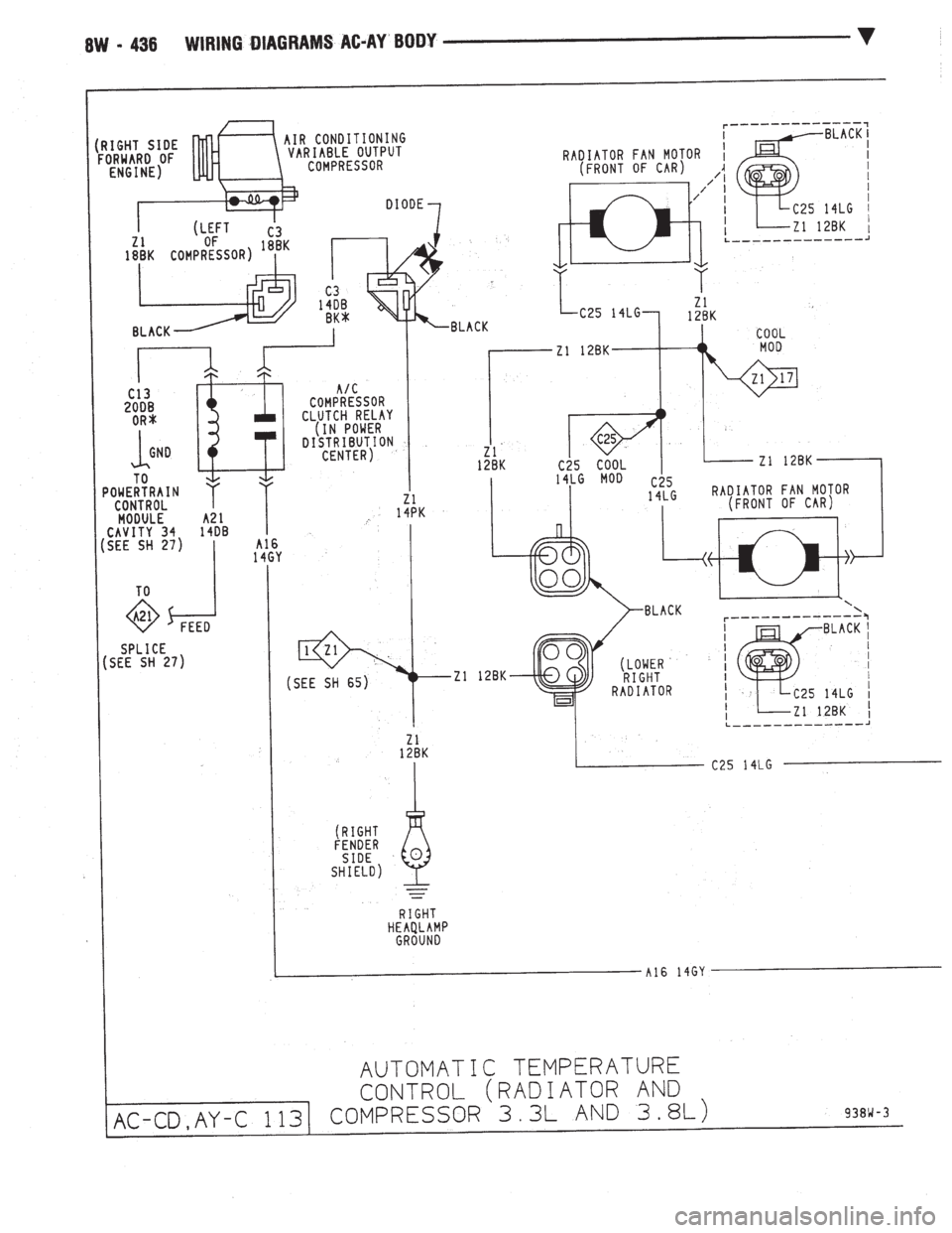 CHEVROLET DYNASTY 1993  Service Manual 