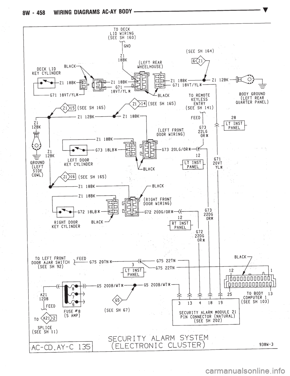 CHEVROLET DYNASTY 1993  Service Manual 
