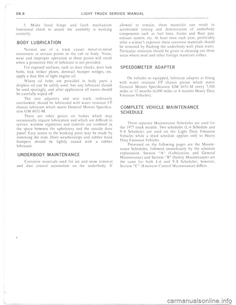 CHEVROLET LIGHT DUTY TRUCK 1977 User Guide >   	    	    % 
   %%  %%( % )
(
 


\)
\)
7


1
	








%/

*




5





