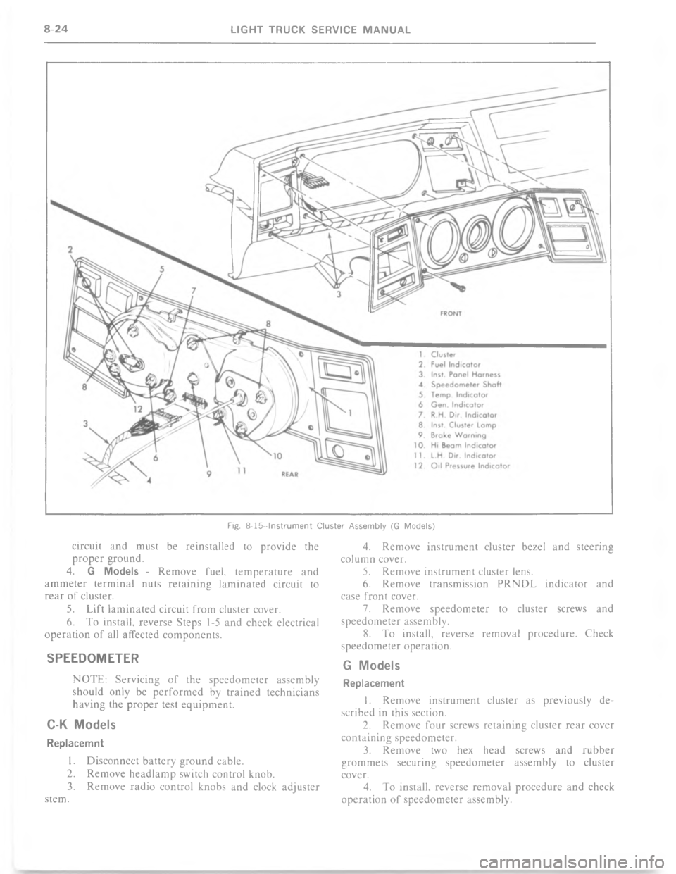 CHEVROLET LIGHT DUTY TRUCK 1977  Service Manual 8 < : " > : :    	      	    -   !  ?1 &   @

*
<


>
?



%




.

%<

>
?

,
%
@
%



%
.




<
 