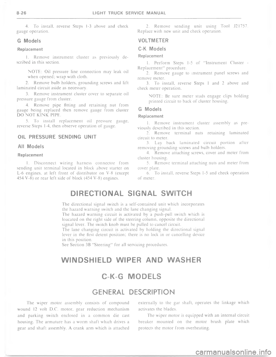 CHEVROLET LIGHT DUTY TRUCK 1977  Service Manual <  %- /% #*%  / 	 
 *



%

\)
.


*
<

9
>





%
$
<.






.




*



/
.



<

>
/
?



