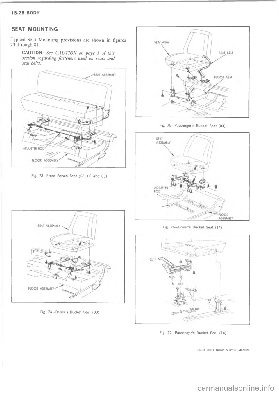 CHEVROLET LIGHT DUTY TRUCK 1973  Service Manual 4= 6 
"
3\(
>
	
	
3
 