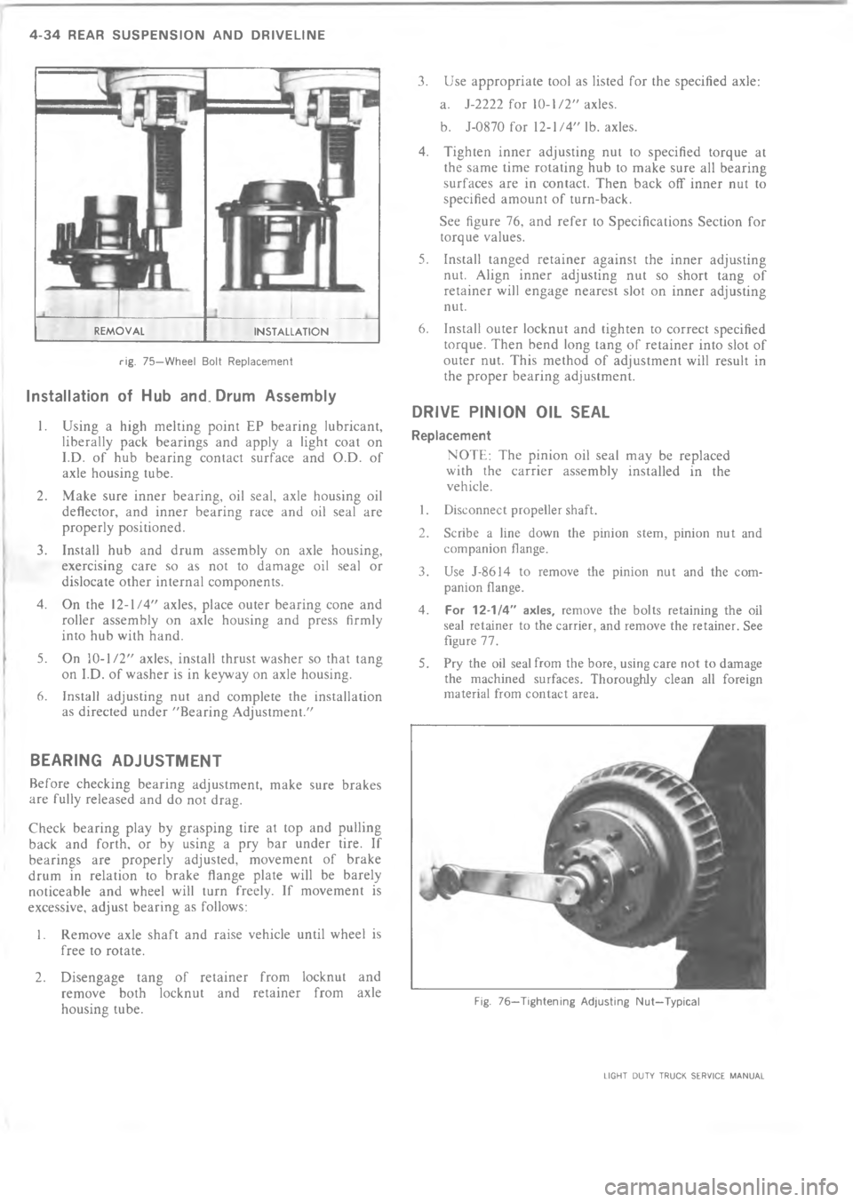 CHEVROLET LIGHT DUTY TRUCK 1973  Service Manual A  A     "$-++-".$ ().+




	




\(
6

/


1

9


B

0*
#








*\(


/

!
!

F
1



9
F

