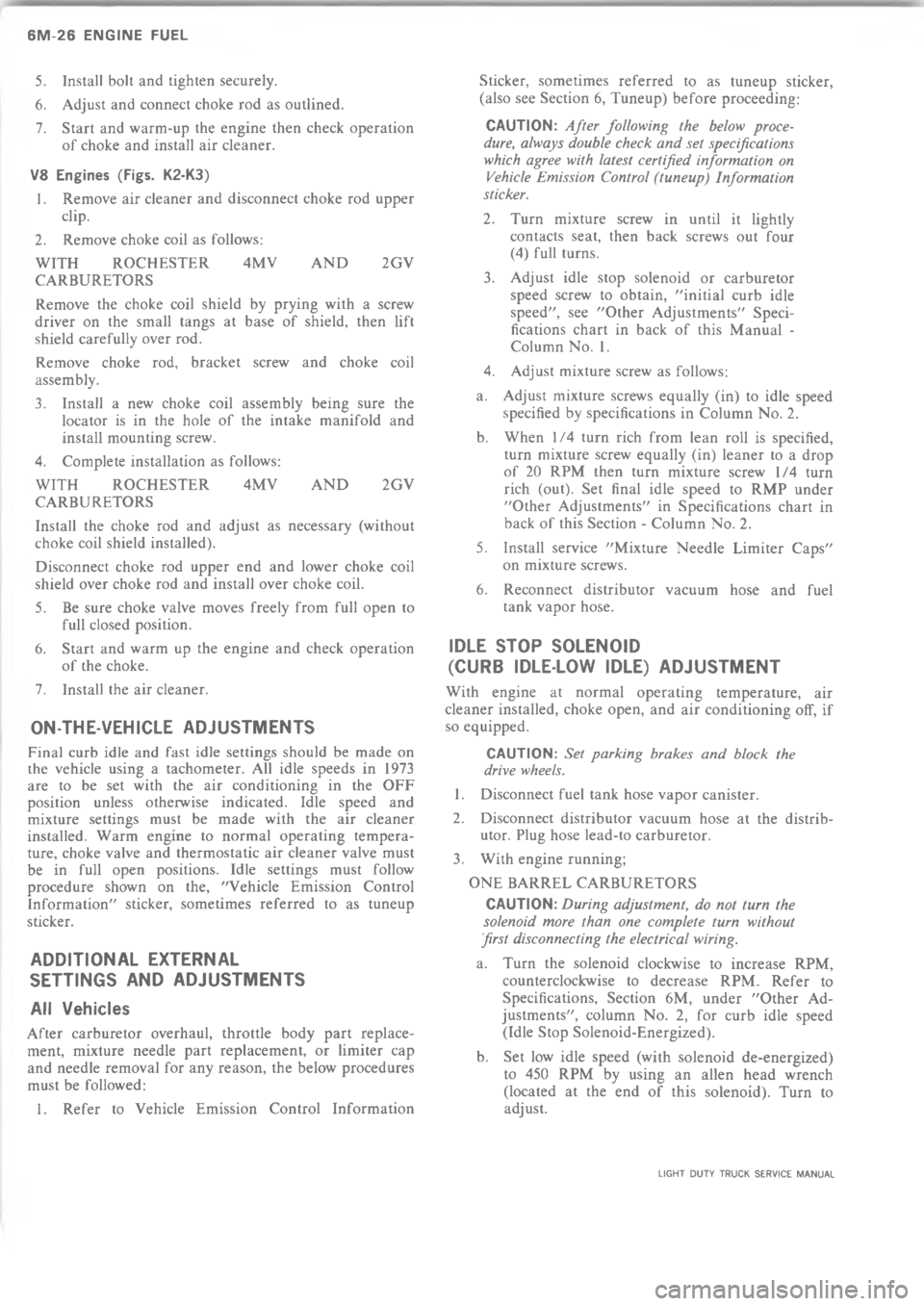 CHEVROLET LIGHT DUTY TRUCK 1973  Service Manual =   4 =        1 	!   % *   !
9
3





;
0
,

!
,

\(


/
;
0
	

$
!
1

9

3

5








	
!



4




>97



2
