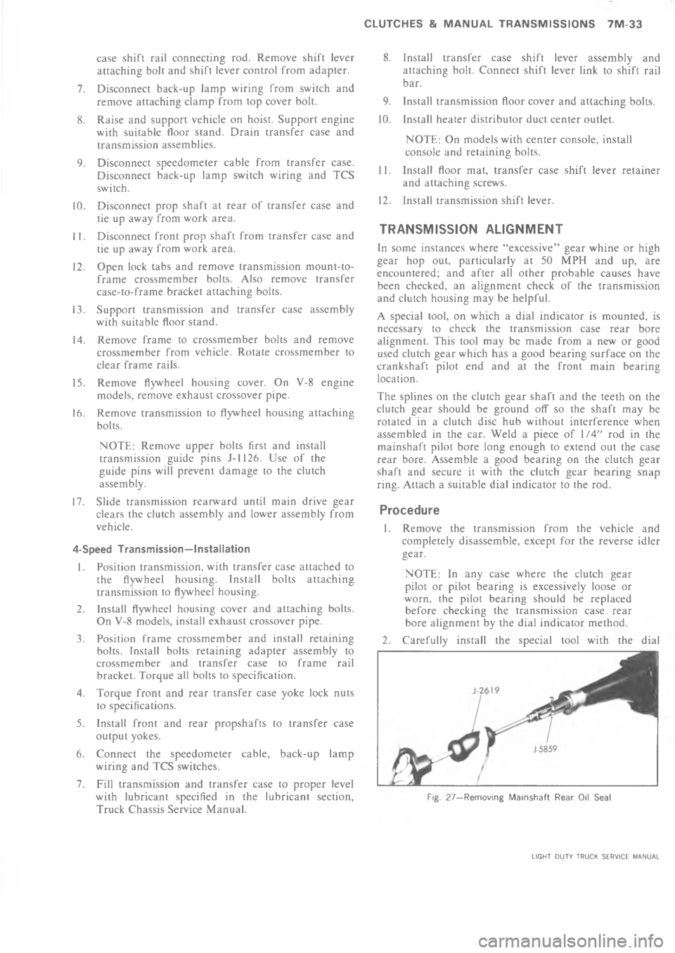 CHEVROLET LIGHT DUTY TRUCK 1973  Service Manual 	 M                    C    ! !*    %  ,  !*  
*  %    !*        
3 $ !