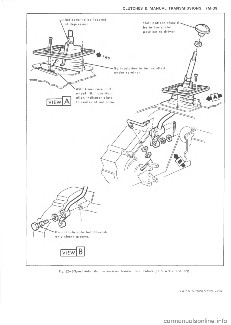 CHEVROLET LIGHT DUTY TRUCK 1973  Service Manual 	 M                    C    ? #3 