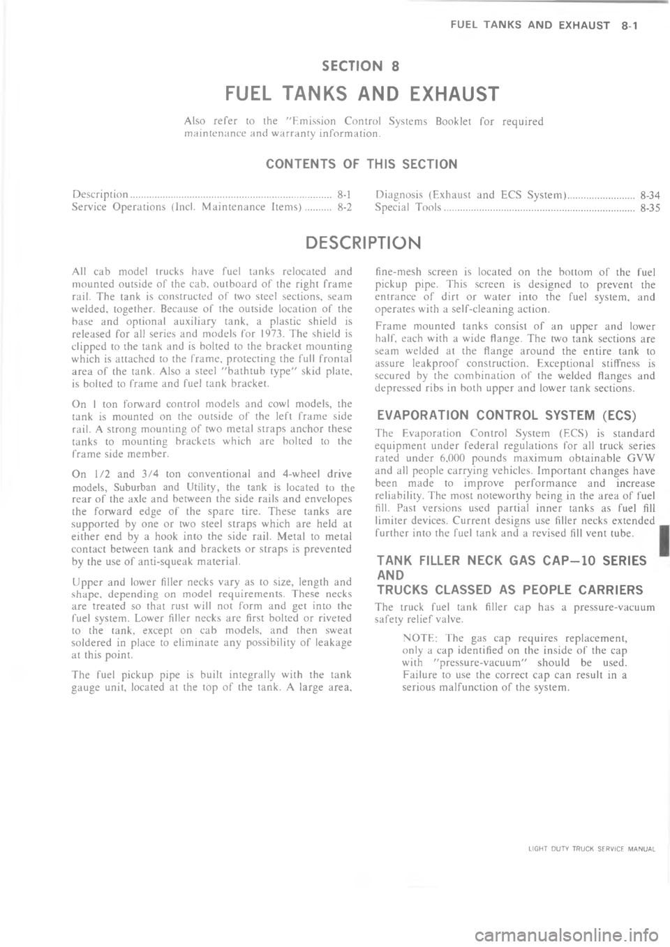 CHEVROLET LIGHT DUTY TRUCK 1973  Service Manual  8     	 @ 8  	
4


$



4


.



.

!
C




C



!




!



!

"
%



5
*
!

!


"











