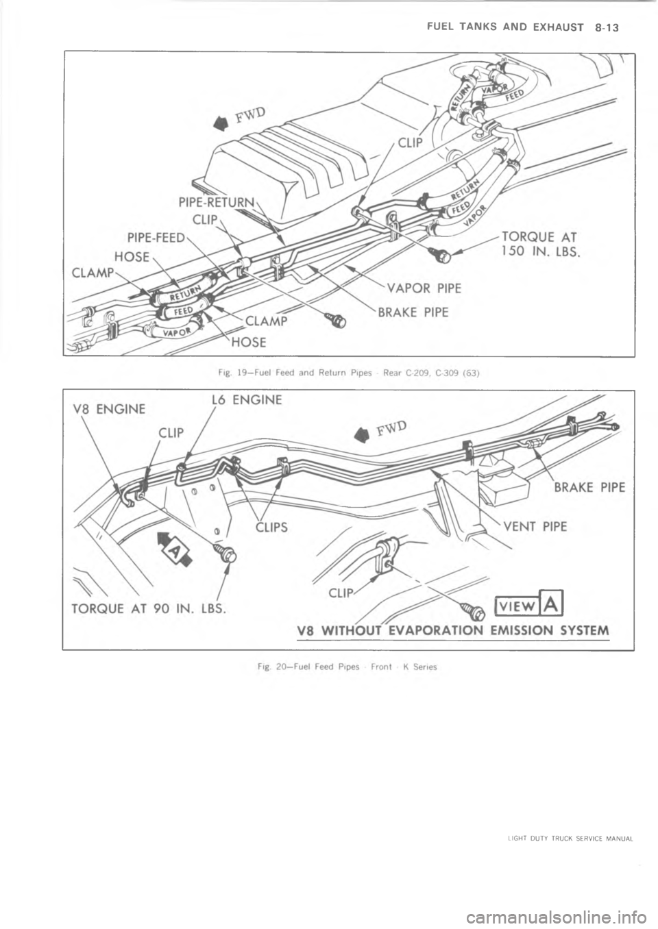 CHEVROLET LIGHT DUTY TRUCK 1973  Service Manual  8     	 @       