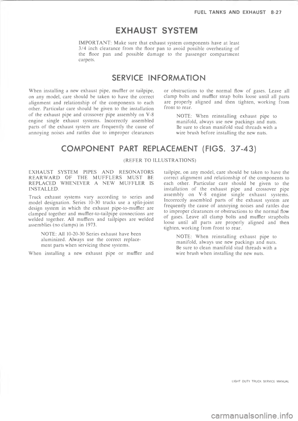 CHEVROLET LIGHT DUTY TRUCK 1973  Service Manual  8     	 @4C	 6
	
\(



;










+

B
.

>
-
,
,
	
"



.

+


;




	





+

B
. 