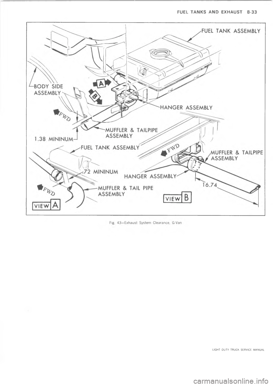 CHEVROLET LIGHT DUTY TRUCK 1973  Service Manual  8    	 @       