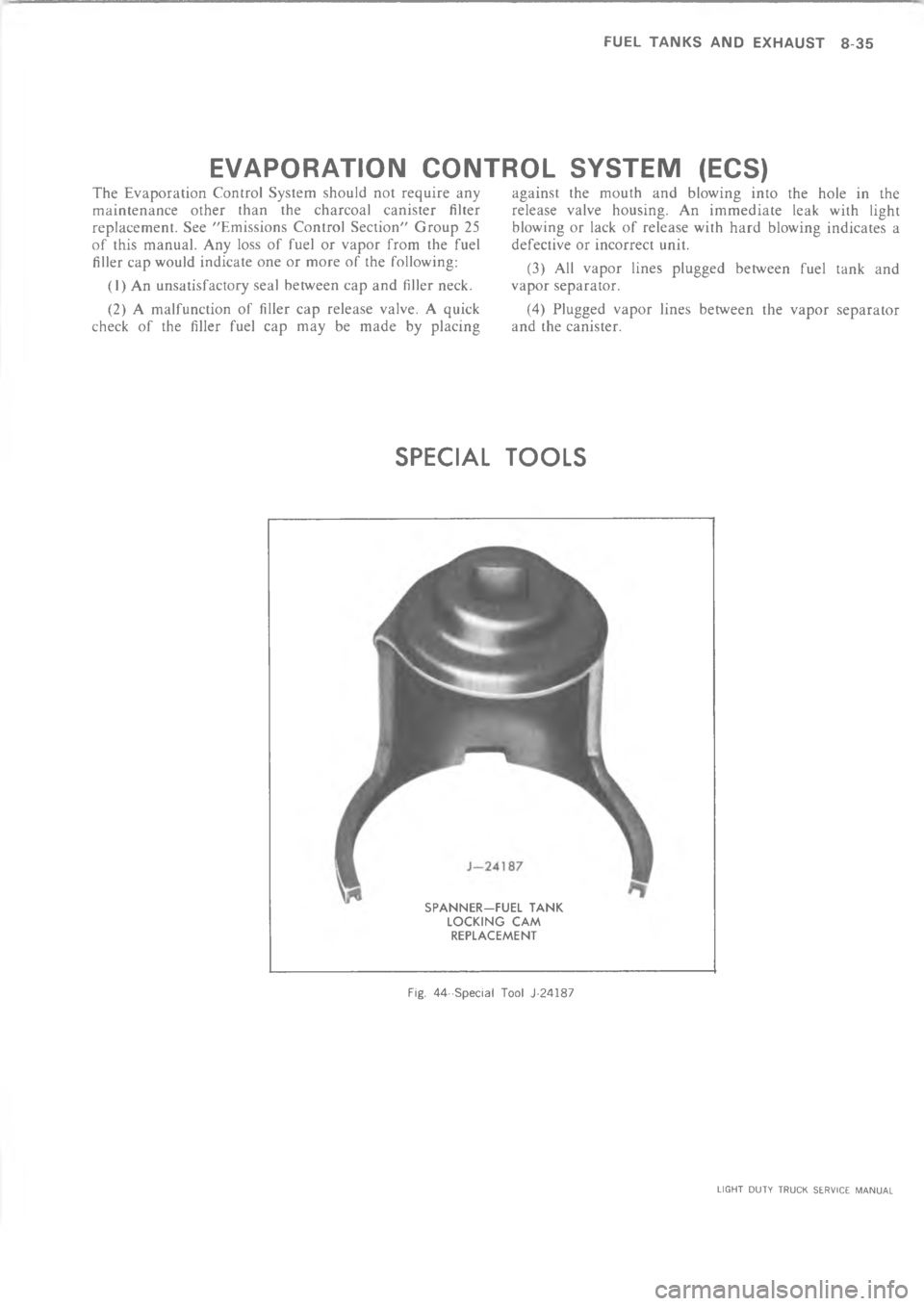 CHEVROLET LIGHT DUTY TRUCK 1973  Service Manual  8    	 @ >  6 
"




>
>




>\(

>




3 