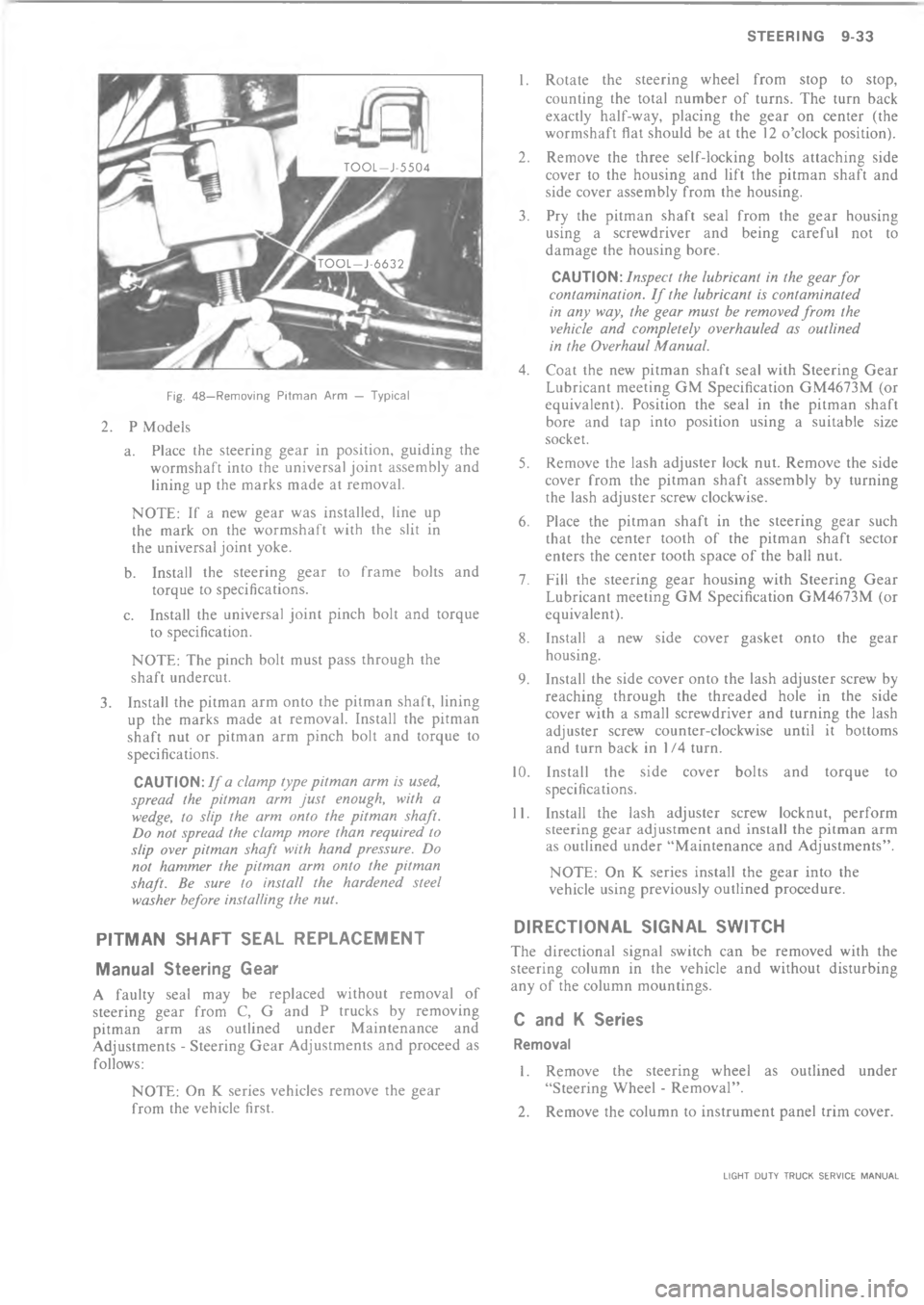 CHEVROLET LIGHT DUTY TRUCK 1973  Service Manual  ?    L F  > >  A
    L F  = =  4
()7 A @ L  % / # E (* )   ( , / + *    /  L  3 B ( ! + &


.

+






+
!
\(

!
!
,
	


	

	



4
!
