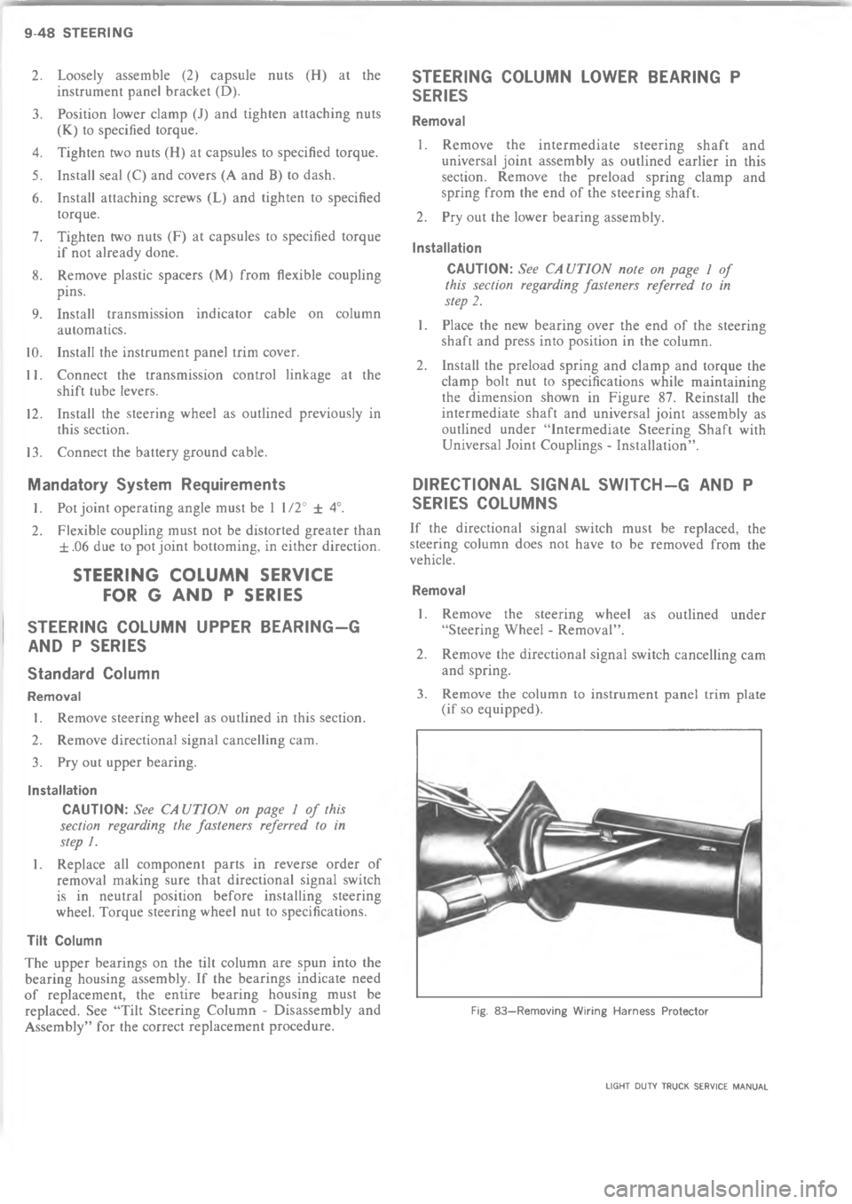 CHEVROLET LIGHT DUTY TRUCK 1973  Service Manual ?  A @         ! !! >? ! ! >A?  *
!  # >$?
(  ! .  >@?  %* *% !
>&?  ! 