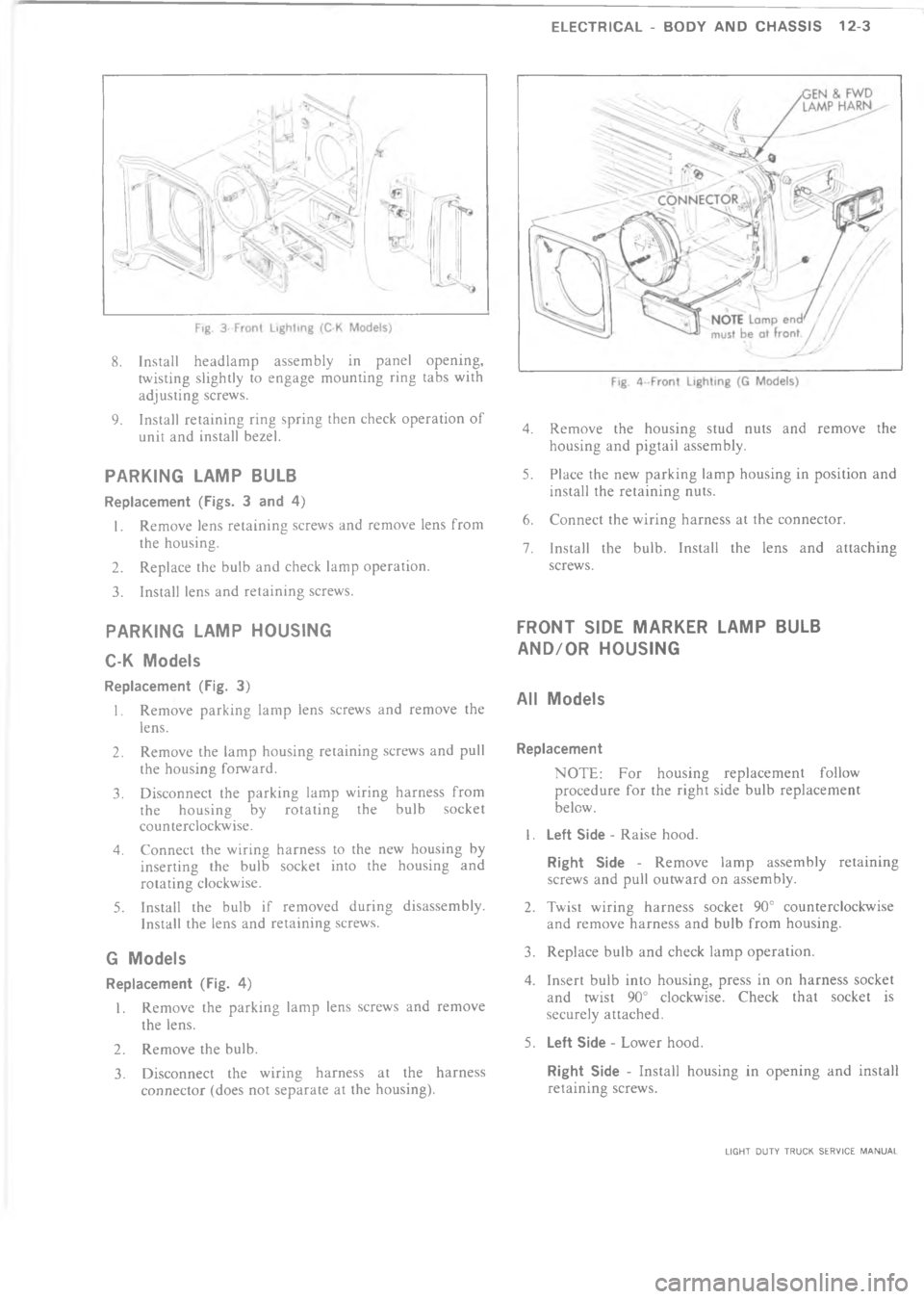 CHEVROLET LIGHT DUTY TRUCK 1973  Service Manual   6  	 4: 	! *     !!    %7
. !% !%*  %%  % % ! . *
=!% !.!
2 	!  