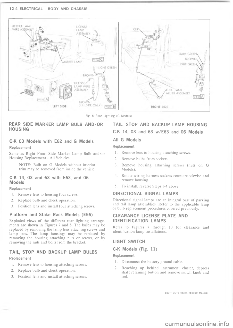 CHEVROLET LIGHT DUTY TRUCK 1973  Service Manual 4A    6  	 7 9( + 	 J K

	

%

A
+



%


\(

-






%


\(





\(

/

1

$




,






!
 