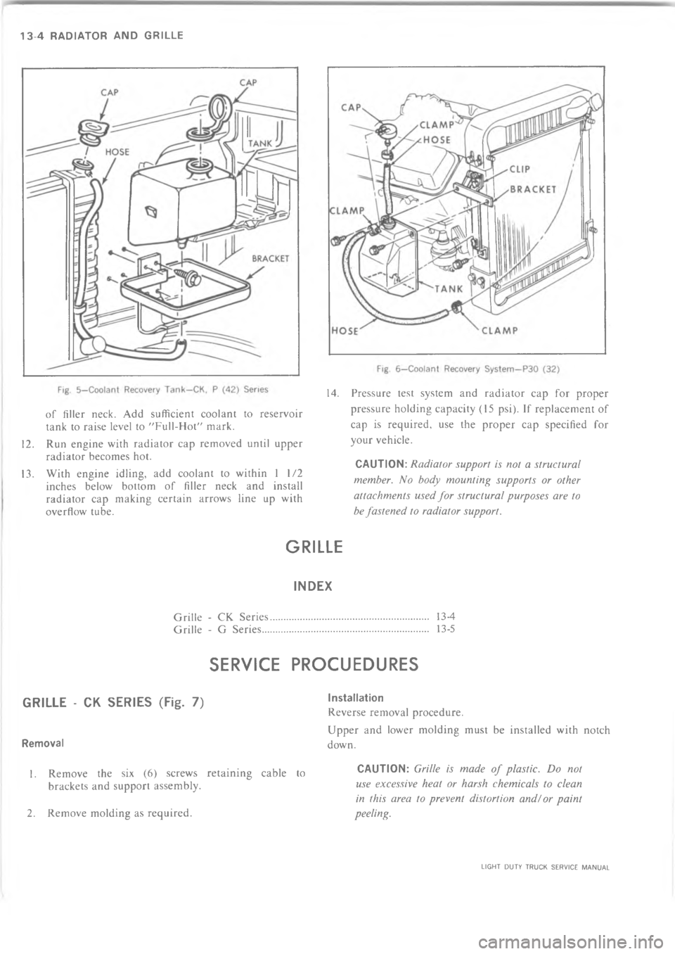 CHEVROLET LIGHT DUTY TRUCK 1973  Service Manual    A                    # 4 !   !
#  !   H5AH #
 , % .*    