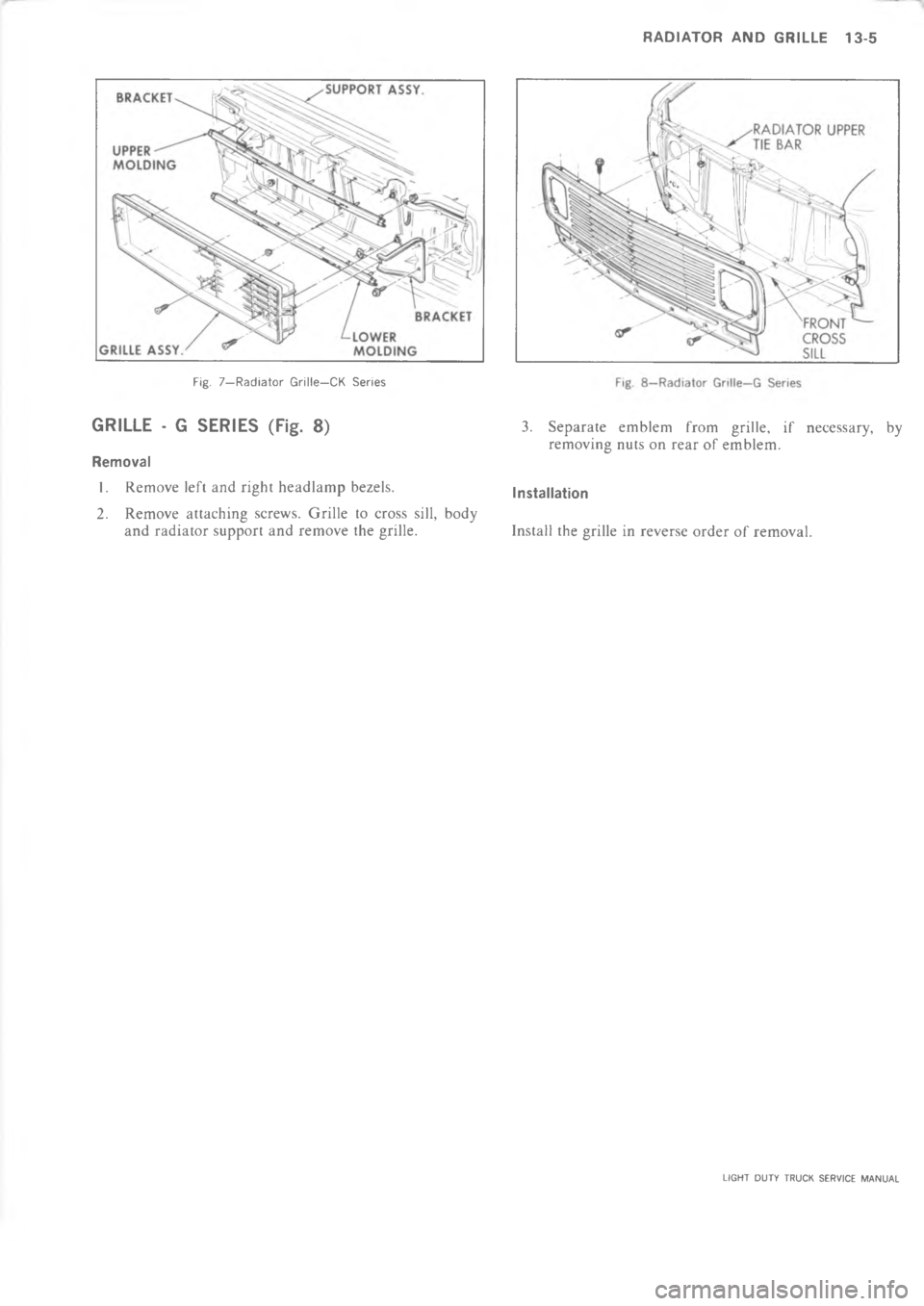 CHEVROLET LIGHT DUTY TRUCK 1973  Service Manual                      > ( I 




\(


	! 