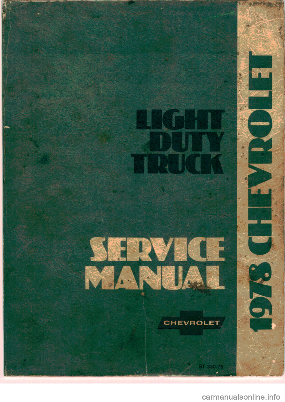 CHEVROLET PASSENGER 1978  Overhaul Manual  
 