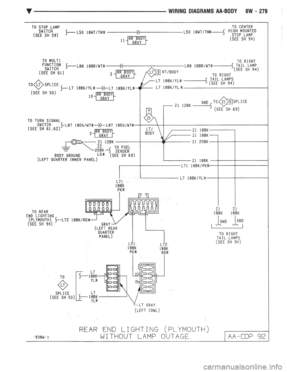 CHEVROLET PLYMOUTH ACCLAIM 1993 Service Manual CHEVROLET PLYMOUTH ACCLAIM 1993 Service Manual