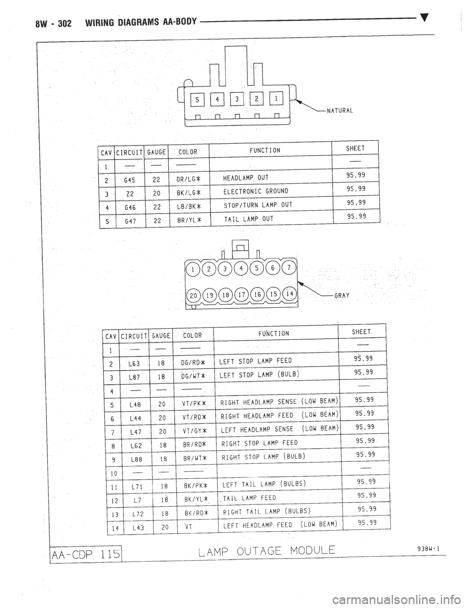 CHEVROLET PLYMOUTH ACCLAIM 1993  Service Manual 
