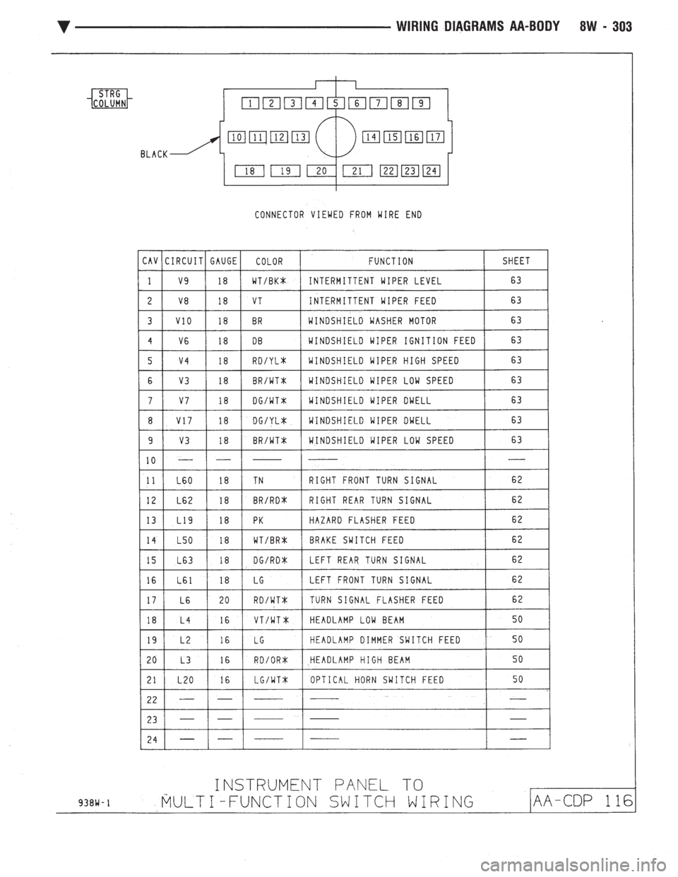 CHEVROLET PLYMOUTH ACCLAIM 1993  Service Manual 