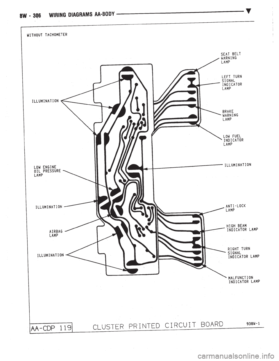 CHEVROLET PLYMOUTH ACCLAIM 1993  Service Manual 