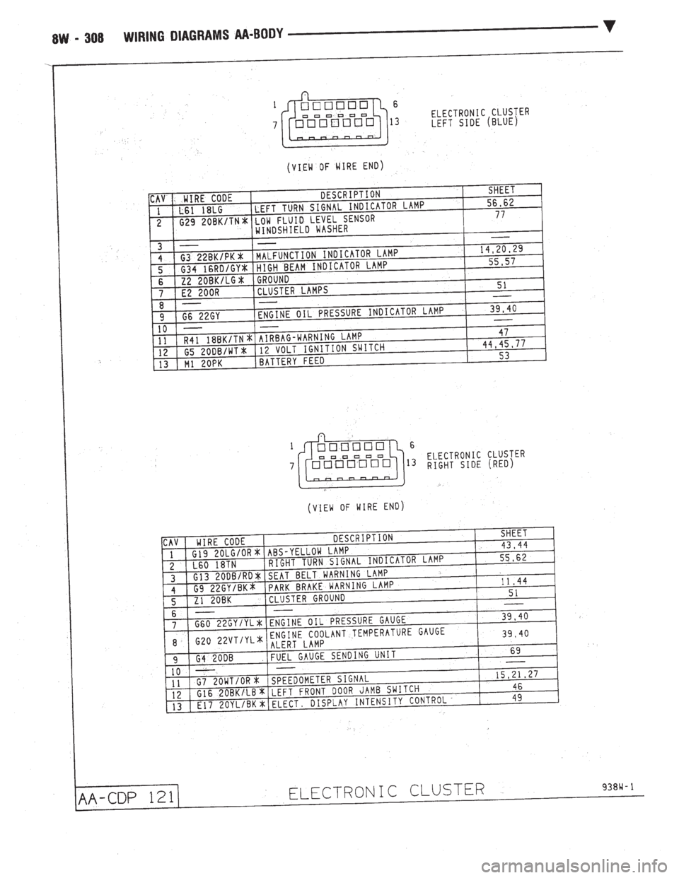 CHEVROLET PLYMOUTH ACCLAIM 1993  Service Manual 