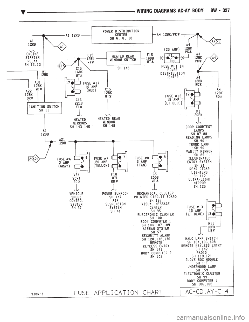 CHEVROLET PLYMOUTH ACCLAIM 1993  Service Manual 
