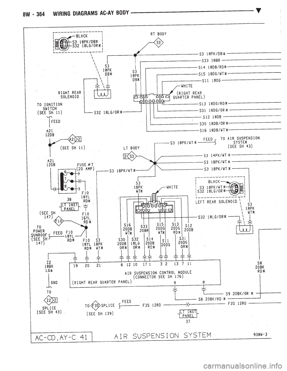 CHEVROLET PLYMOUTH ACCLAIM 1993  Service Manual 