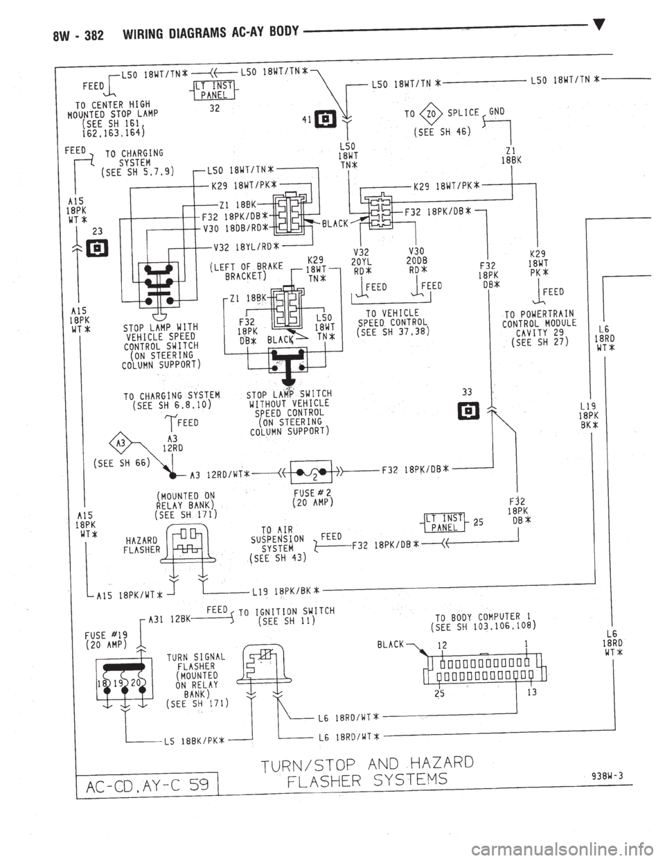 CHEVROLET PLYMOUTH ACCLAIM 1993  Service Manual 