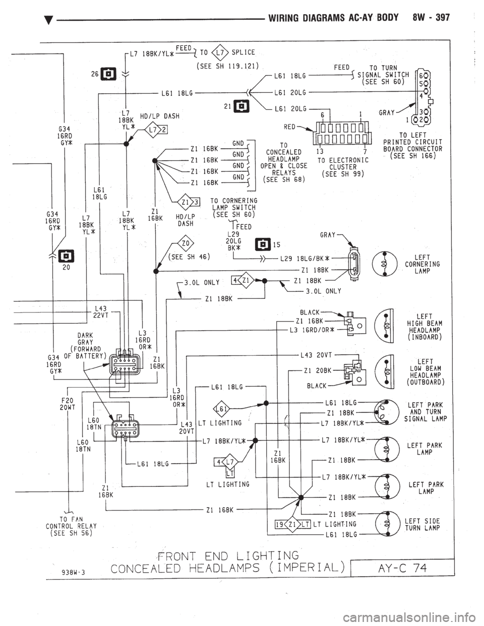 CHEVROLET PLYMOUTH ACCLAIM 1993  Service Manual 