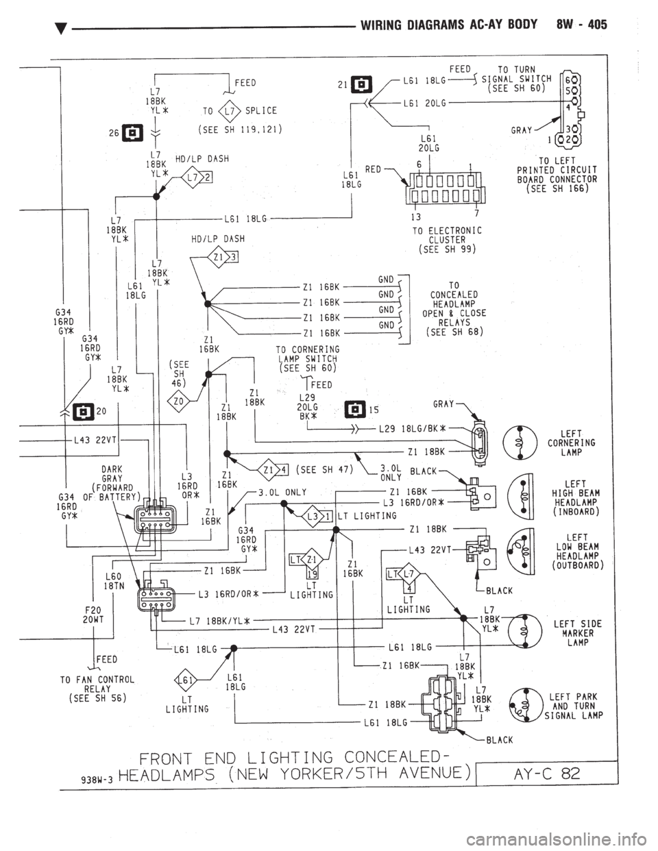 CHEVROLET PLYMOUTH ACCLAIM 1993  Service Manual 